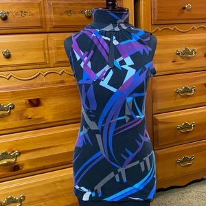 Mock turtleneck sleeveless top